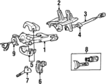 4897809AB - Steering: Steering Column for Jeep: Cherokee Image
