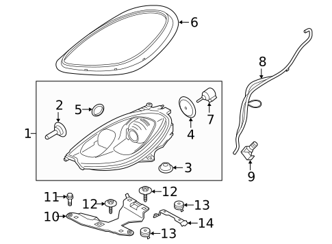 Headlamp Components for 2018 Porsche Macan #1