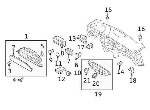 Cluster & Switches for 2012 Hyundai Genesis #0