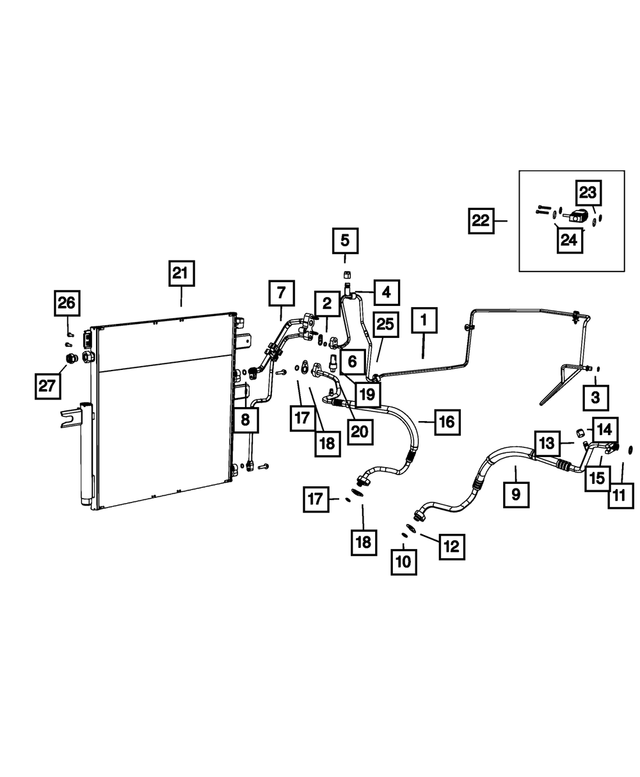 68140668AC - Air Conditioners and Heaters: A/c Liquid Line for Mopar Image