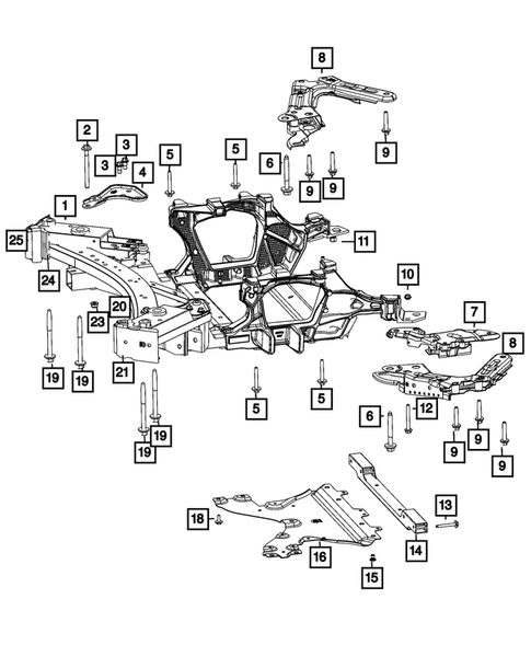Front Suspension, Strut and Cradle for 2022 Jeep Grand Cherokee L #2