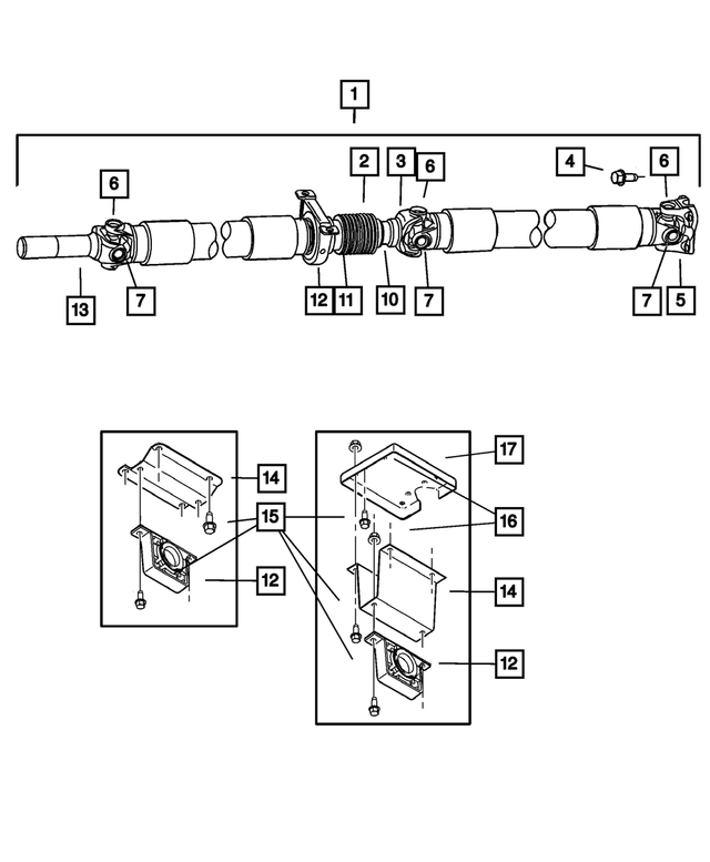 52853029AE - Propeller Shafts and U-Joints: Drive Shaft for Mopar Image