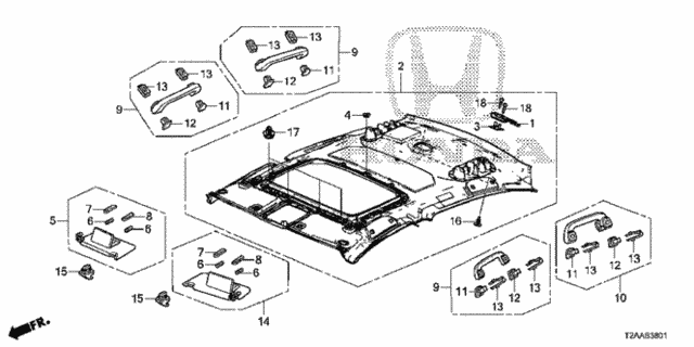 Roof Lining (2) for 2017 Honda Accord #0