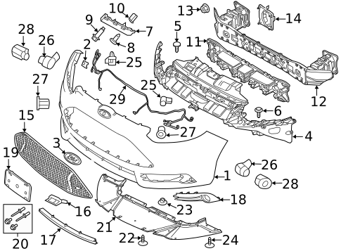 Bumper & Components - Front for 2015 Ford Focus #0