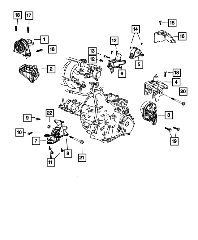 4861459AA - Engine Mounting: Engine Mount Bracket for Mopar Image image