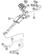 68242103AB - Exhaust: Exhaust Bracket for Mopar Image image