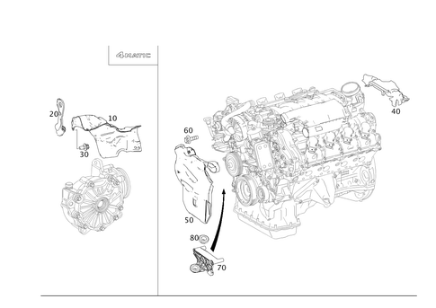 Shielding and Soundproofing At Engine, Transmission, Front Axle Transmission for 2013 Mercedes-Benz S 350 #0