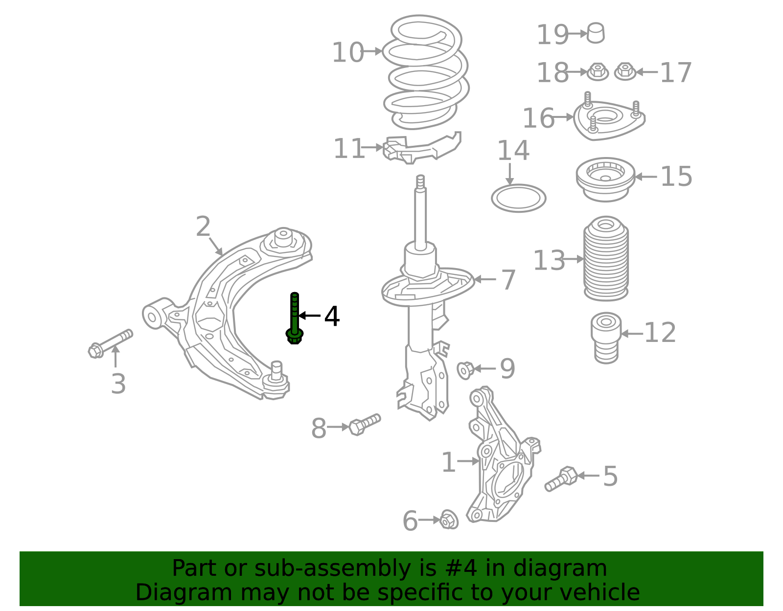 9YA0-11-601 - Lower Control Arm Rear Bolt - 2022-2025 Mazda