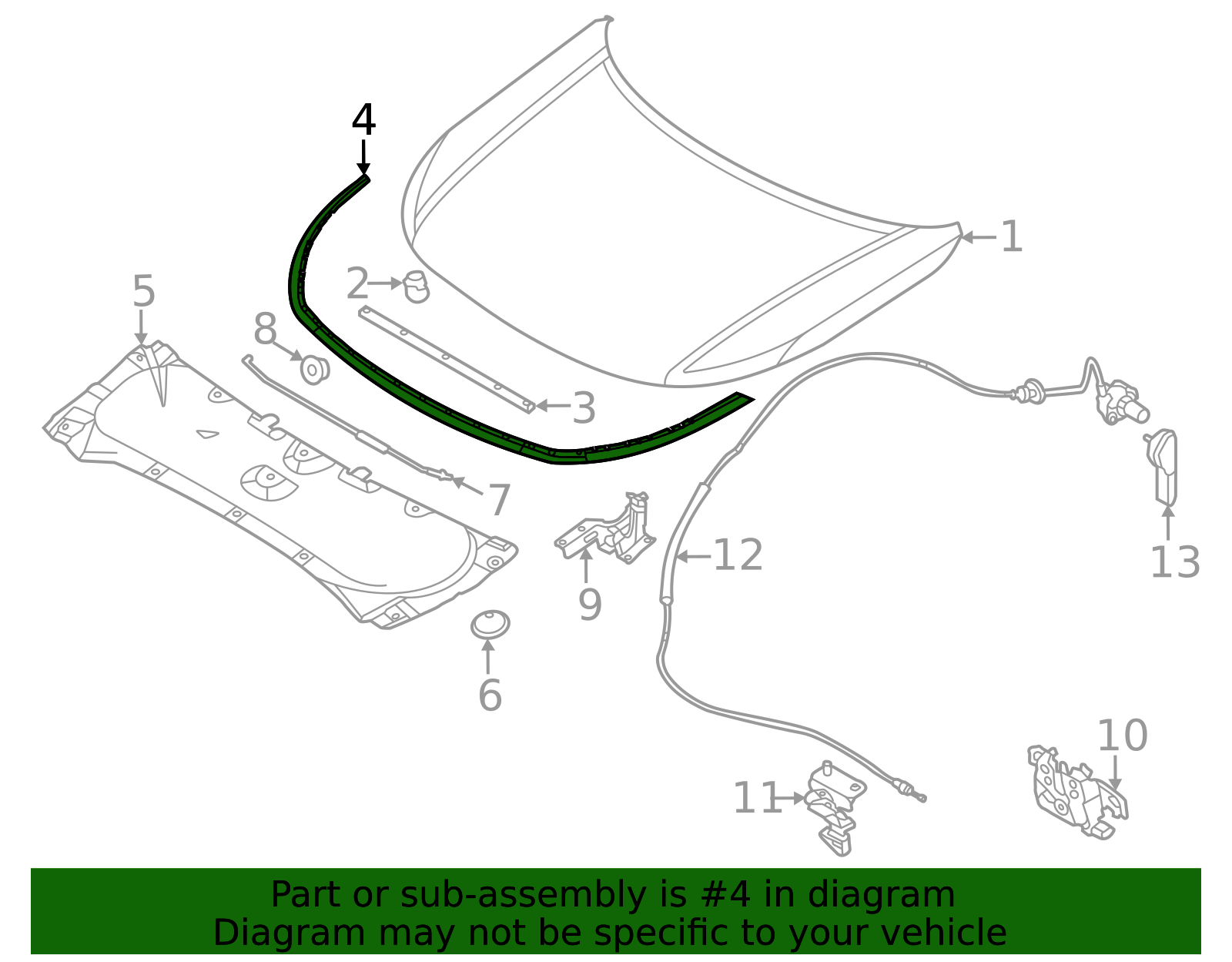 65820-6TA0A - Front Weather-Strip 2022-2025 Nissan Pathfinder ...