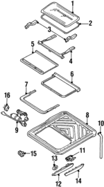 F8RZ54502B98AB - Body: Sunroof Panel for Ford: Contour | Mercury: Mystique Image