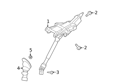Steering Column Assembly for 2022 Land Rover Discovery Sport #1