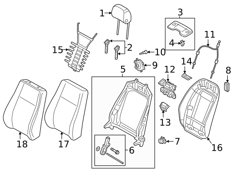 Front Seat Components for 2024 Audi A5 Quattro #3
