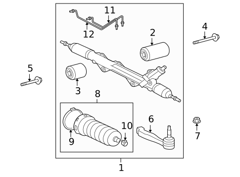 Steering Gear & Linkage for 2008 Jaguar XK #0