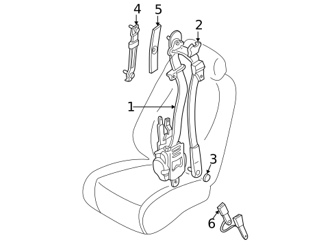 Front Seat Belts for 1995 Mazda Millenia #0