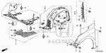 90324SM4000 - Body/Air Conditioning: NUT, SUSPENSION (5MM) for Honda Image