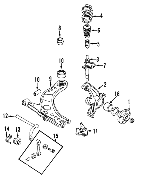 Front Suspension for 2001 Audi TT Quattro #0