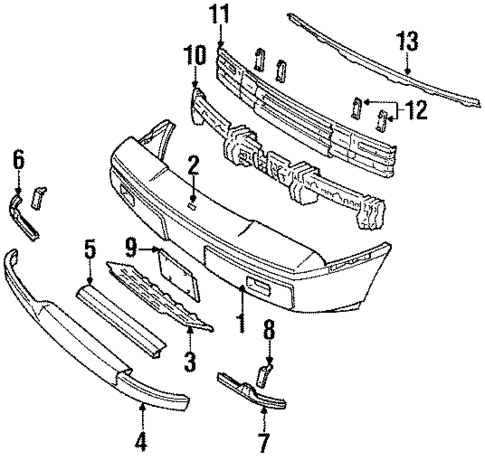 Front Bumper for 1985 Pontiac Fiero #0