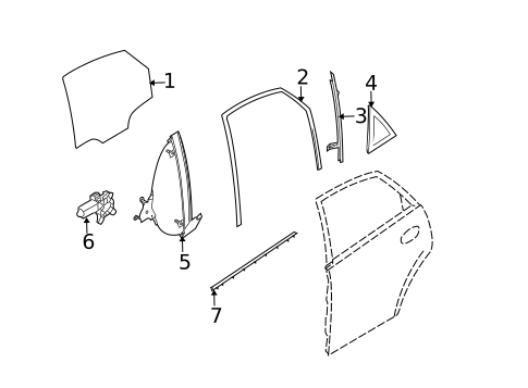 Rear Door for 2004 Suzuki Forenza #0