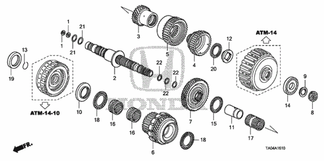 AT Secondary Shaft (V6) for 2010 Honda Accord #0
