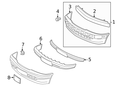 Bumper Assembly for 1989 Mercedes-Benz 190E #0