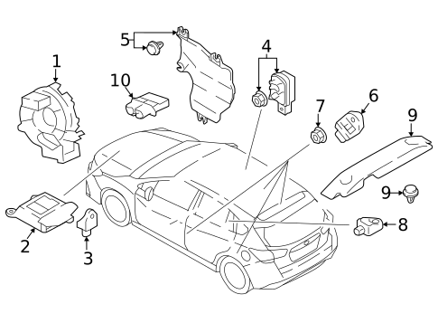 Air Bag Components for 2022 Subaru Impreza #0