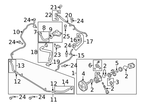 Pump & Hoses for 2011 Mazda 6 #0