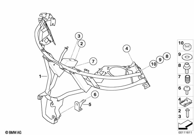 22116775521 - Frame and Mounting Parts: Isa Screw with Washer - M8X20-U1-zns3 for BMW-Motorrad Image
