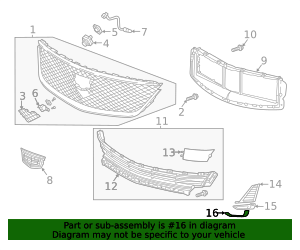 2020-2024 Cadillac CT5 Front Driver Side Fog Lamp Bezel Insert 84517528 ...