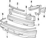 MB598622 - Body: Bumper Cover for Mitsubishi Image