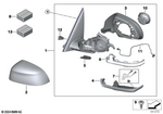 51165A3AEA8 - : Outside Mirror W/Out Glass Heated Right for BMW Image