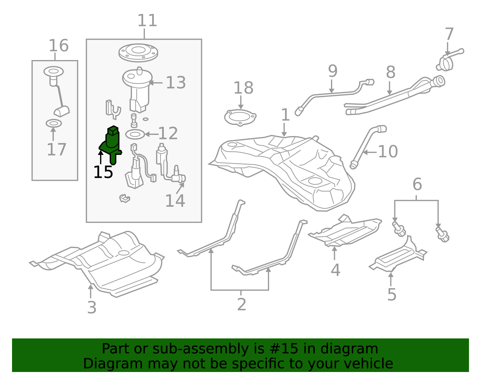 2005-2012 Acura RL Fuel Tank Sending Unit 17047-SJA-A00 | OEM Parts Online
