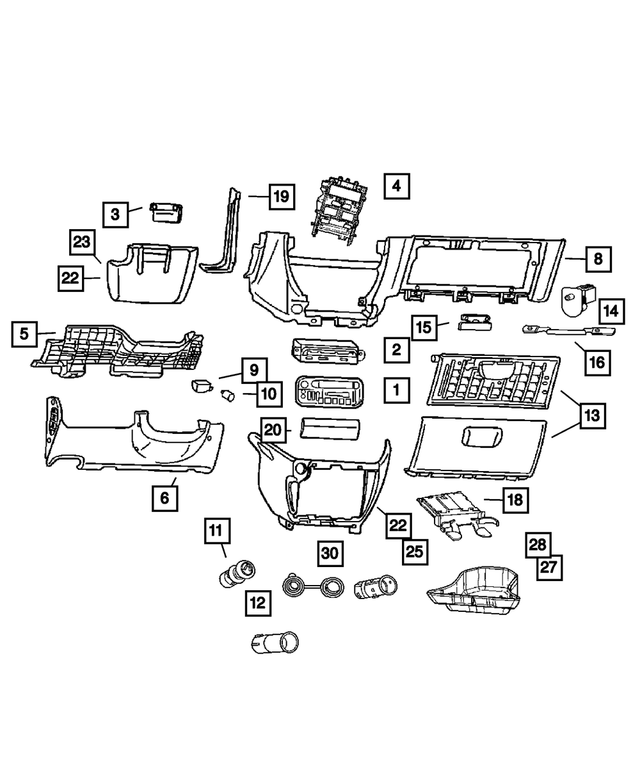 « 5005009AD – Instrument Panel and Radios and Consoles : Chauffage Et Climatisation Commande pour Mopar Image »