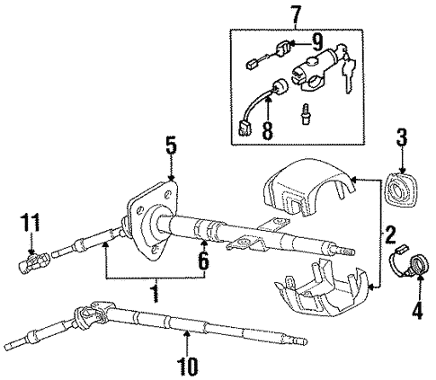 Steering Column Assembly for 1990 Nissan 300ZX | OEM Parts