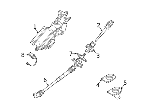 Steering Column Assembly for 2010 Land Rover Range Rover #0