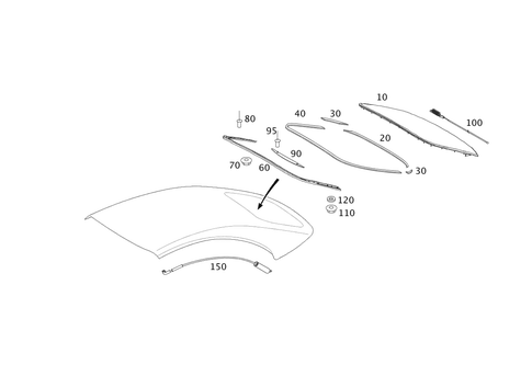 Convertible Roof Window for 2009 Mercedes-Benz CLK350 #0