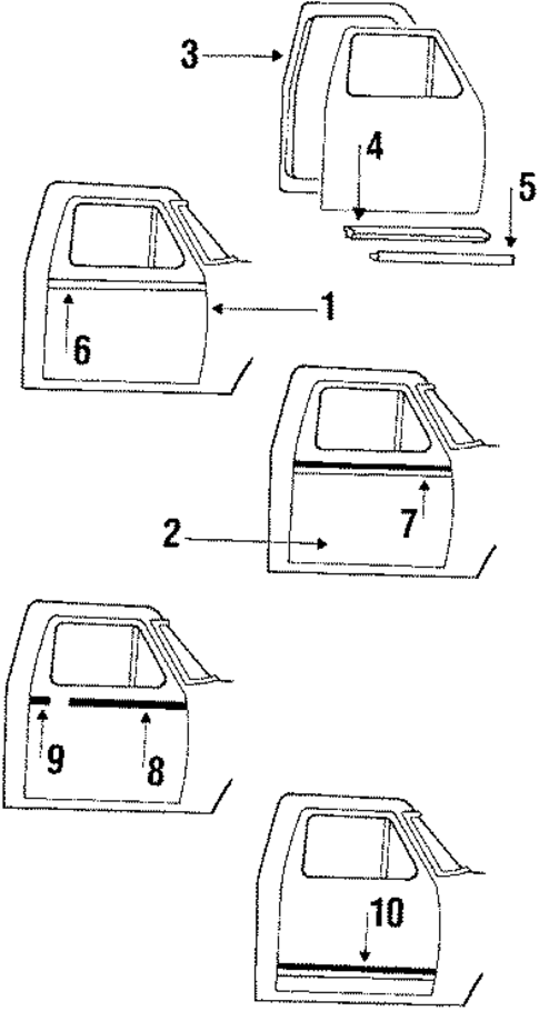 Moldings for 1986 Ford Bronco #0