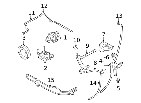 Pump & Hoses for 2003 Audi A4 Quattro #0