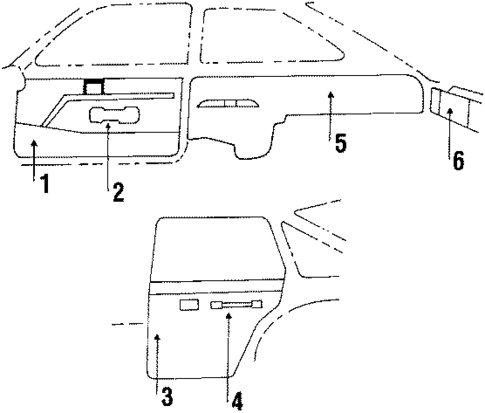 Interior Trim for 1986 Pontiac T1000 #0