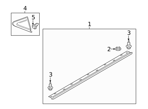 Exterior Trim - Pillars for 2014 Mazda CX-9 #0