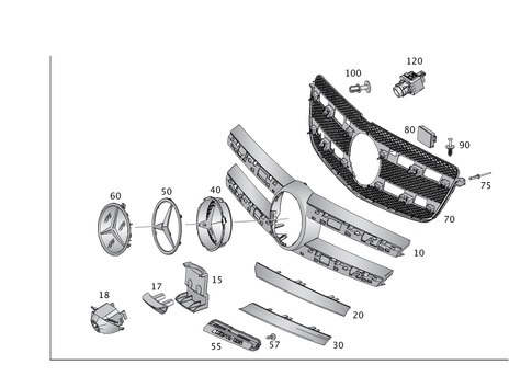 Radiator Grille for 2018 Mercedes-Benz GLS450 #0