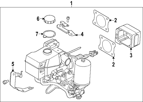 Master Cylinder - Components On Dash Panel for 2025 Nissan Armada #0