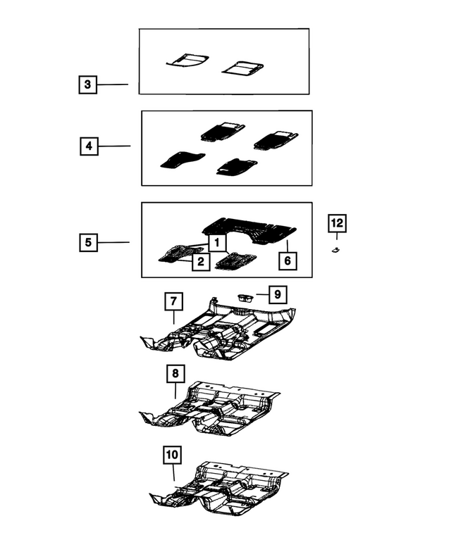 1TP72LU7AB - Interior Trim: Floor Mat Kit for Mopar Image