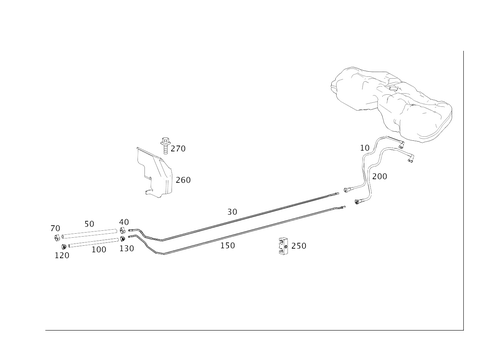 Fuel Lines, Diesel Vehicles for 2009 Mercedes-Benz GL 320 #0
