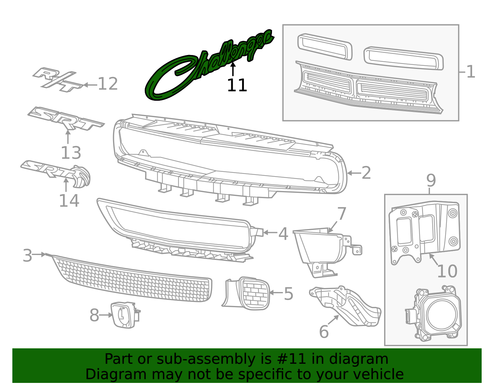 2015-2023 Dodge Challenger Nameplate 68214652AA | Mopar Parts Canada
