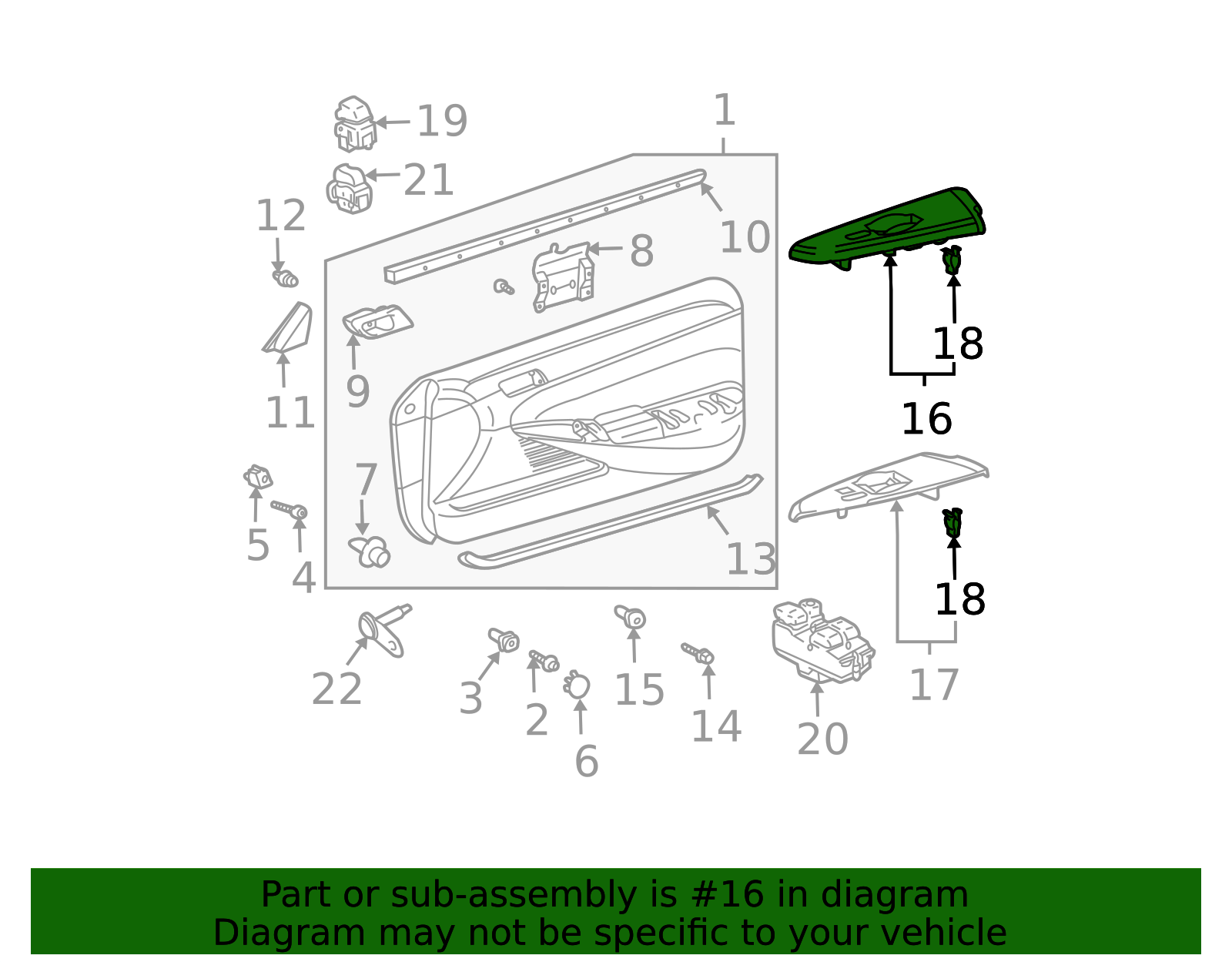 Door Armrest 74231-AA090-B1 - Factory Fit & Comfort | AutoNation Parts