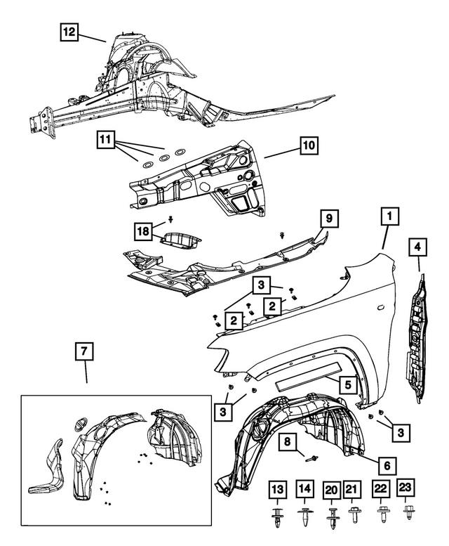 6503193 - Body Sheet Metal Except Doors: Hex Head Bolt And Coned Washer for Mopar Image