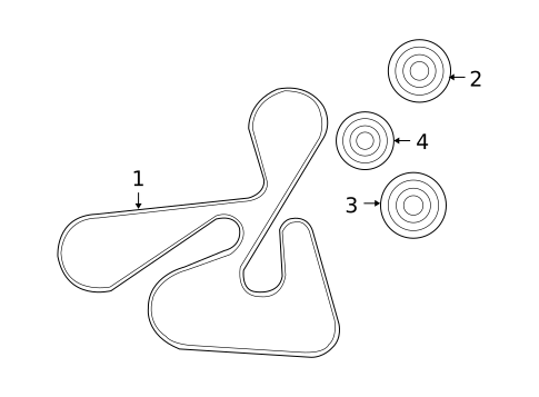 Belts & Pulleys for 2009 Dodge Caliber #0