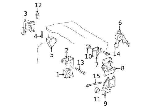 Engine & Trans Mounting for 2009 Pontiac Vibe #0