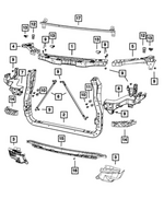 5156136AA - Cooling: Hood Bumper, Adjustable for Mopar Image