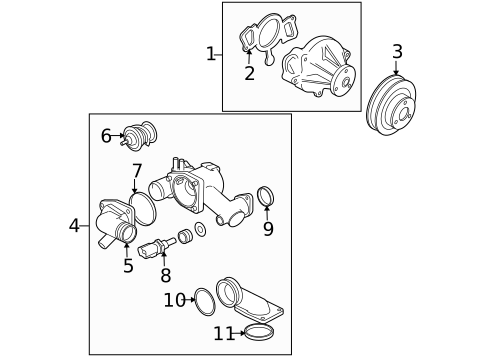 Water Pump for 2005 Jaguar XKR #1